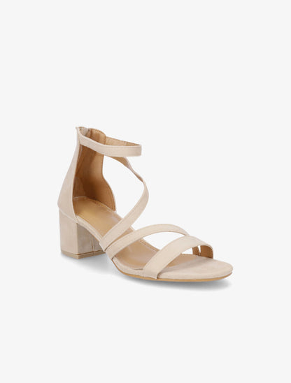 Sandales mi-haute en suédine - Beige - 2