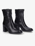Bottines à talon à bouts carrés - Noir - 5