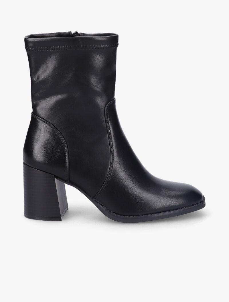 Bottines à talon à bouts carrés - Noir - 2