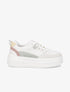 Sneakers en simili à plateforme - Gris - 5