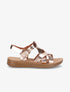 Nu-pieds croisés en simili - Rose gold - 1