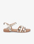 Nu-pieds en simili à brides entremelées - Or - 5