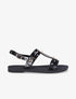 Nu-pieds effet croco - Noir - 1