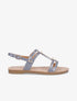 Nu-pieds effet croco - Bleu gris - 1