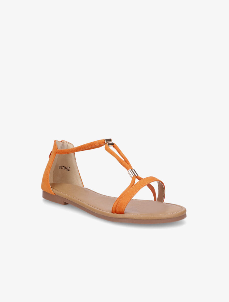 Nu-pieds en suédine - Orange - 2