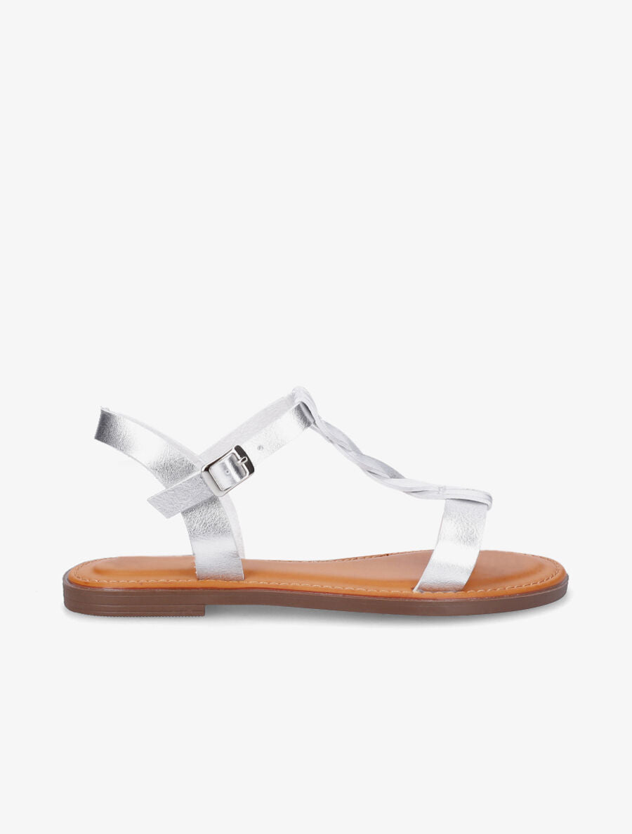 Nu-pieds torsadés - Argent - 1