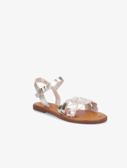 Nu-pieds tressés en simili - Or - 2