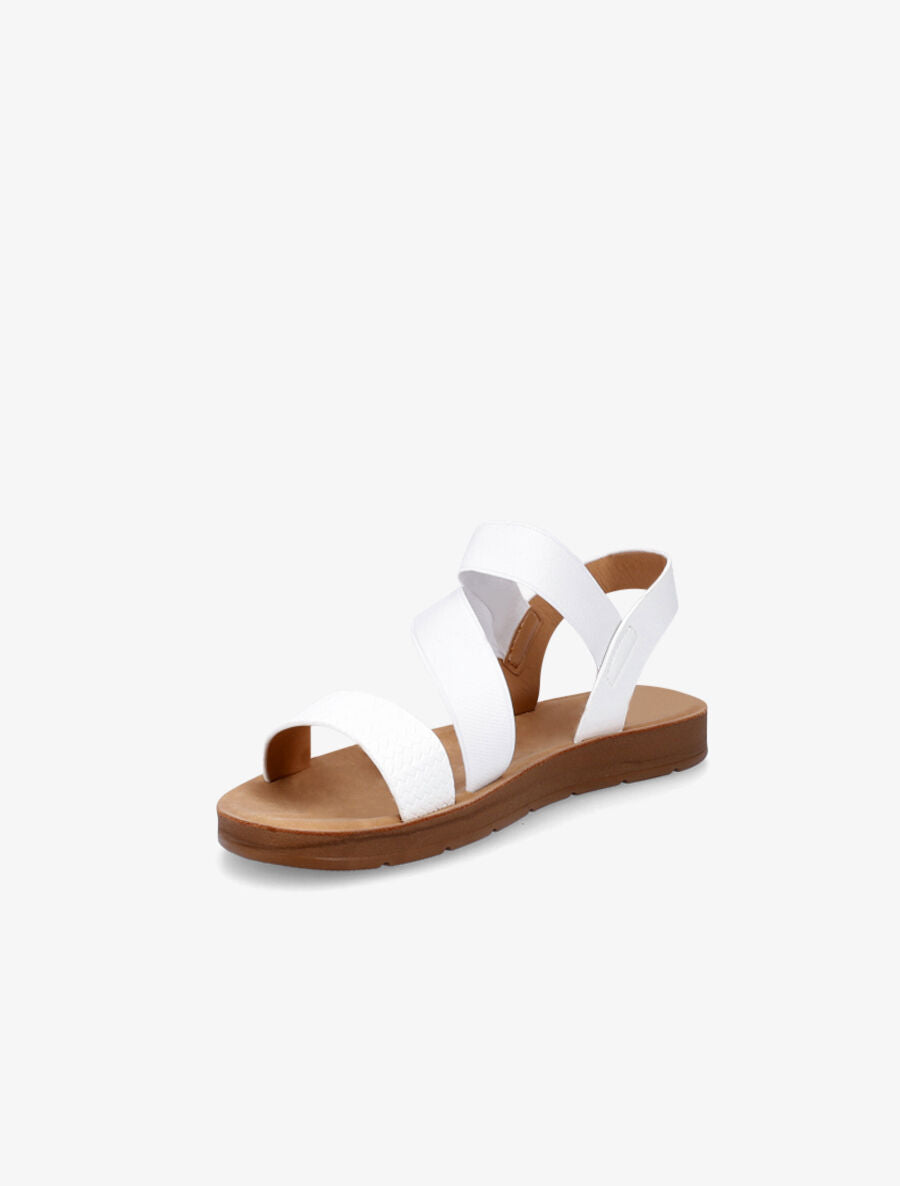 Nu-pieds élastiqués - Blanc - 3
