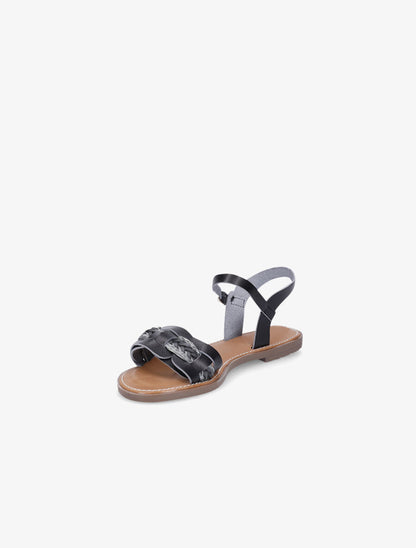 Nu pieds bi-matière uni - Noir - 3