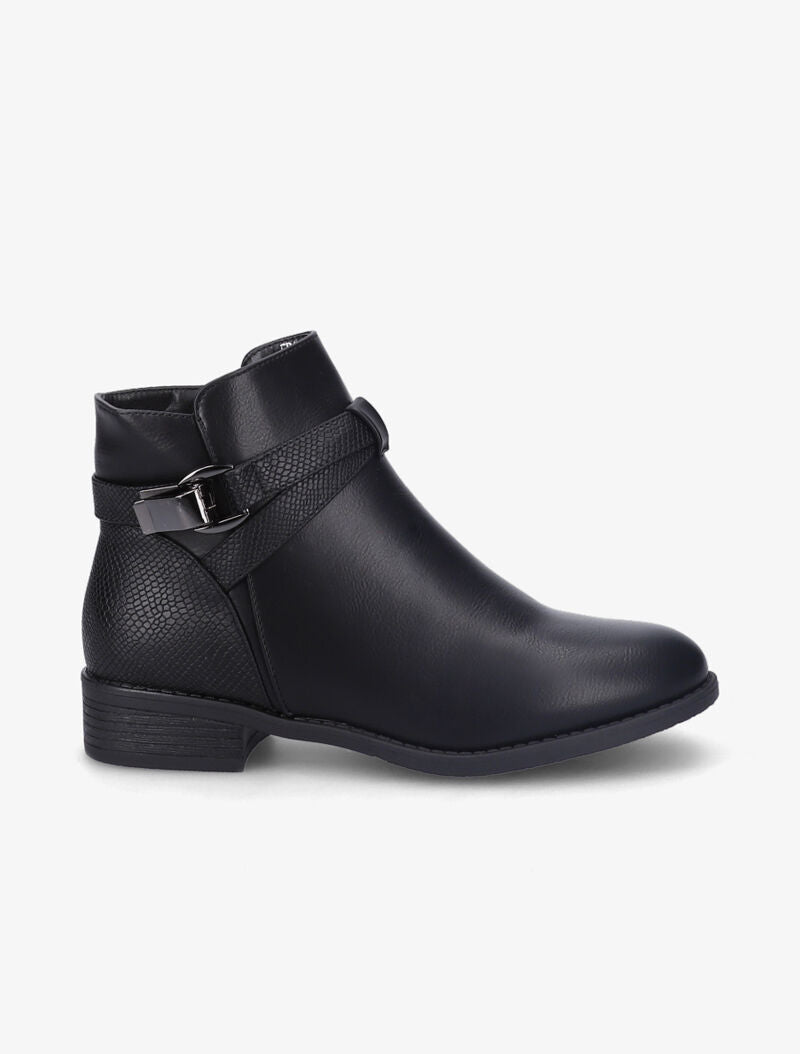 Bottines à bride à boucle clampée - Noir - 2