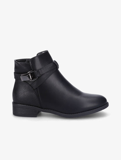 Bottines à bride à boucle clampée - Noir - 2