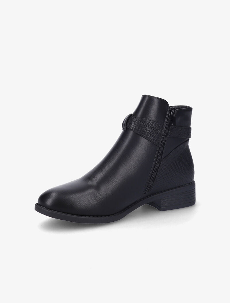 Bottines à bride à boucle clampée - Noir - 4
