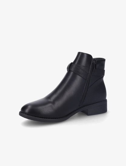 Bottines à bride à boucle clampée - Noir - 4