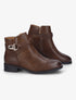 Bottines à bride à boucle clampée - Marron - 1