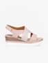 Sandales compensées à scratch - Rose - 5