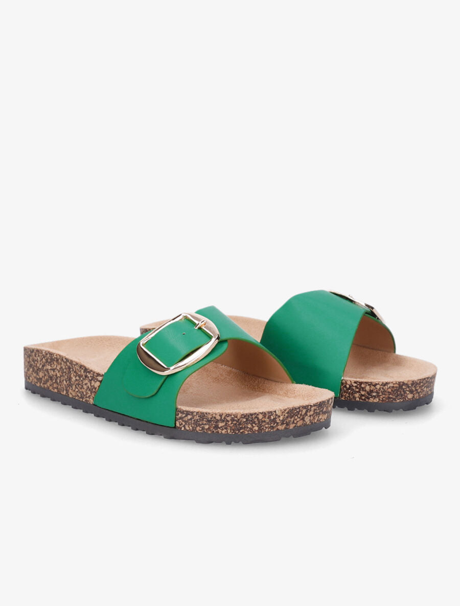 Claquettes à boucle - Vert - 4