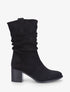 Bottines montantes mi-hautes en suédine - Noir - 6