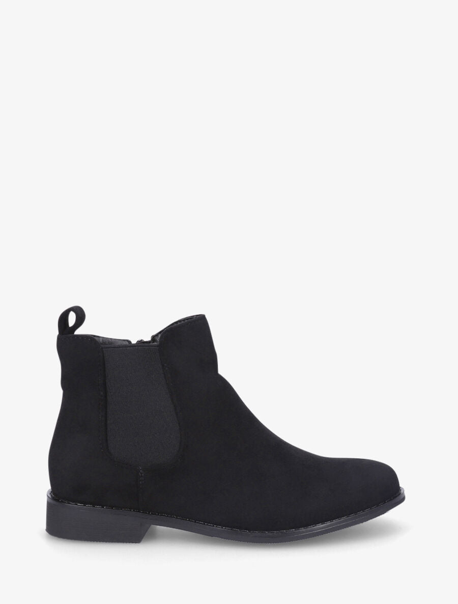 Bottines plates en suédine - Noir - 5