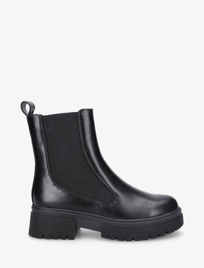 Bottines en simili élastiquée - Noir - 1