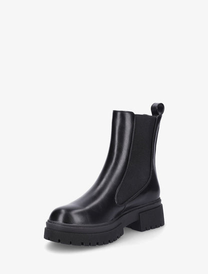 Bottines en simili élastiquée - Noir - 3