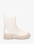 Bottines en simili élastiquée - Beige - 1