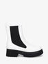 Bottines en simili élastiquée - Blanc - 1