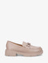 Moccassins à boucle en simili - Taupe - 1
