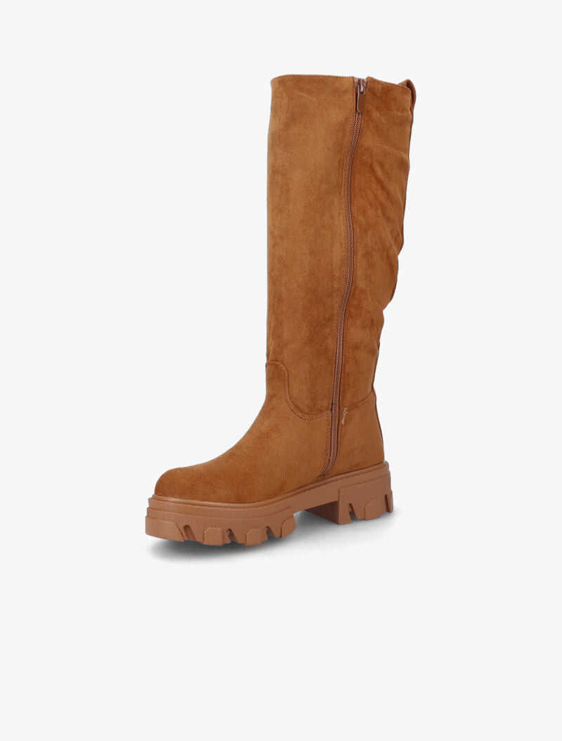 Bottes en suédine - Camel - 4