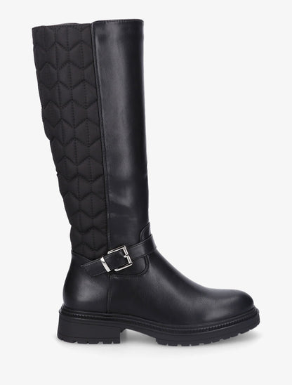 Bottes bi-matière matelassées à boucle - Noir - 1