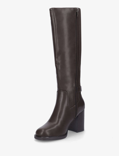 Bottes à talon élastiquée - Marron - 3