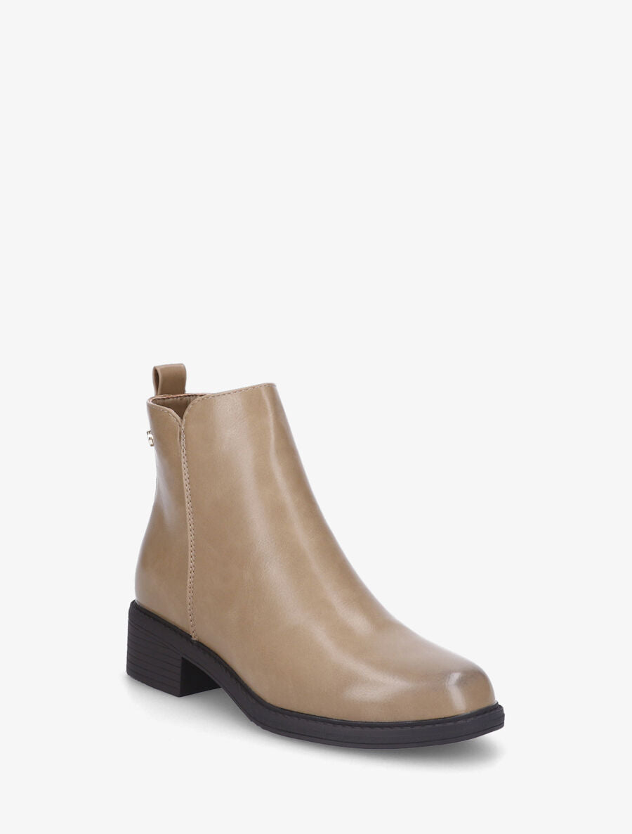 Bottines basiques en simili - Taupe - 2