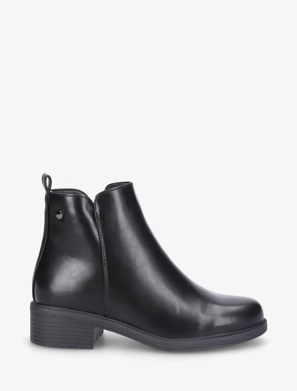 Bottines basiques en simili - Noir - 5
