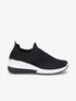 Baskets unicolore en mesh - Noir - 1