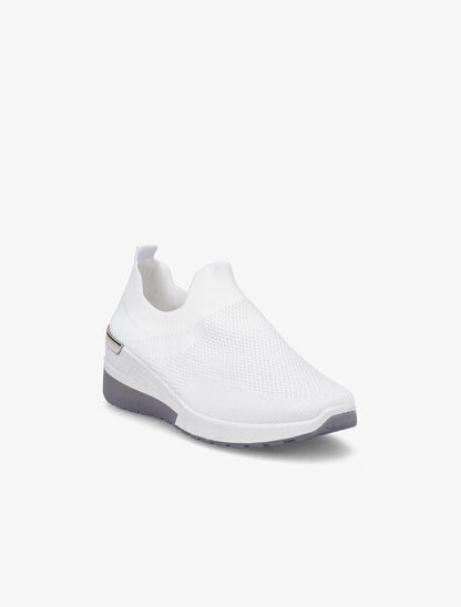 Baskets unicolore en mesh - Blanc - 2