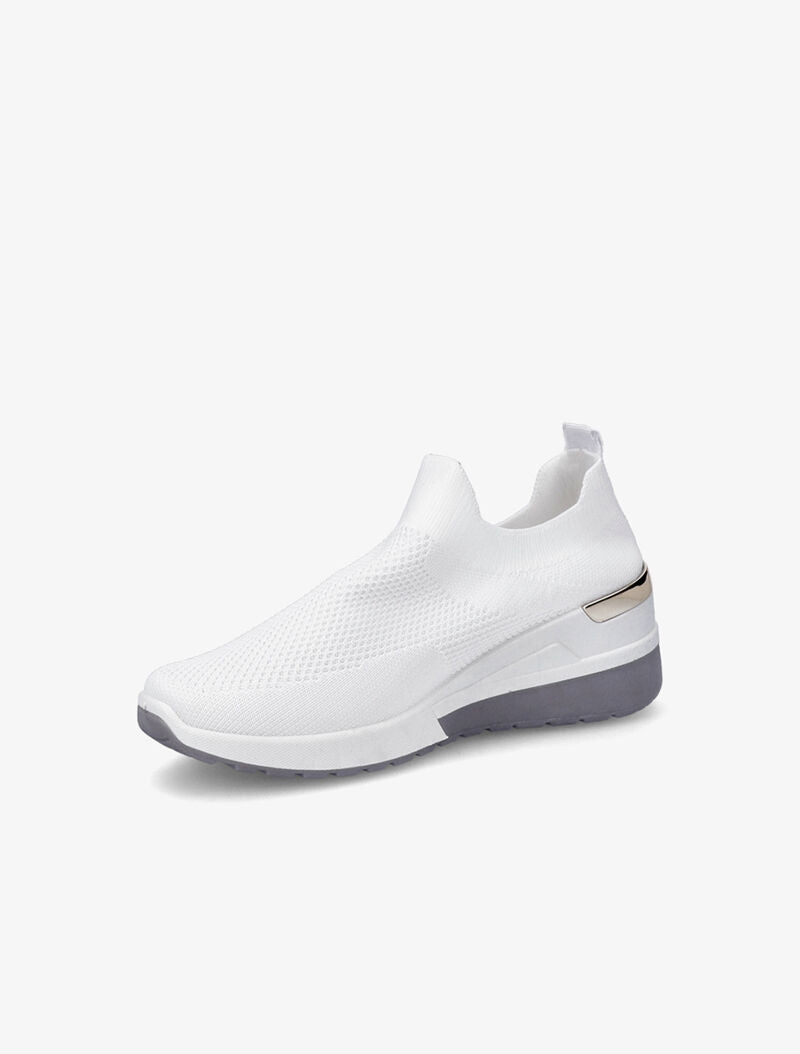 Baskets unicolore en mesh - Blanc - 3
