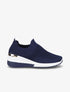 Baskets unicolore en mesh - Bleu - 5