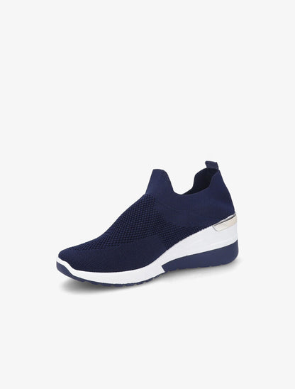 Baskets unicolore en mesh - Bleu - 3