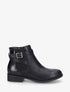Bottines à contrefort python - Noir - 1
