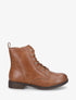 Bottines plates à lacets - Camel - 5