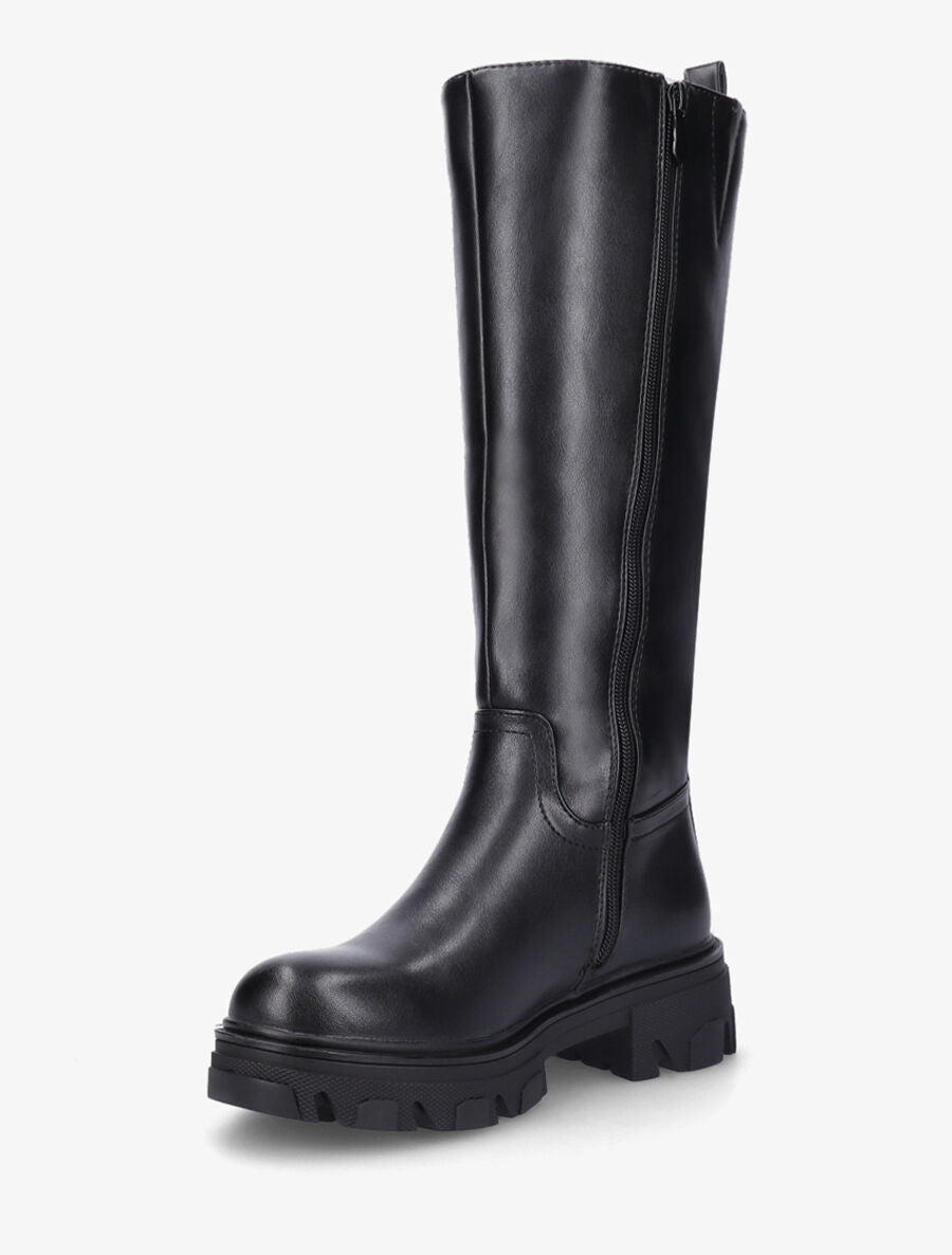 Bottes plates en simili - Noir - 3