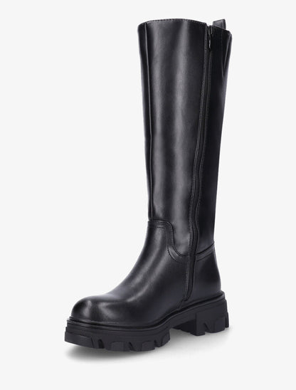 Bottes plates en simili - Noir - 3