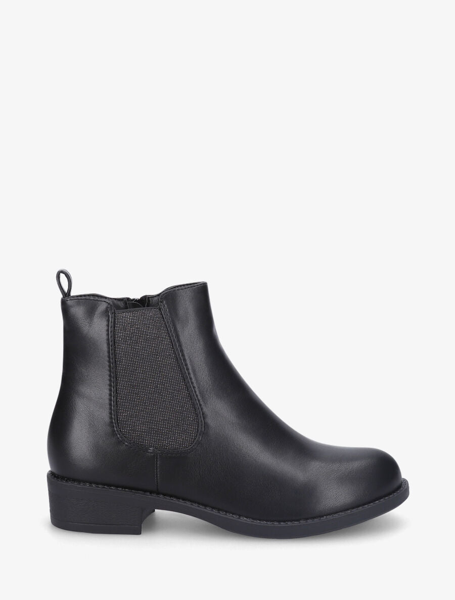 Bottines plates élastiquées et irisées - Noir - 1