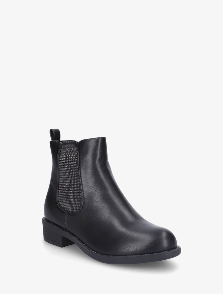 Bottines plates élastiquées et irisées - Noir - 2