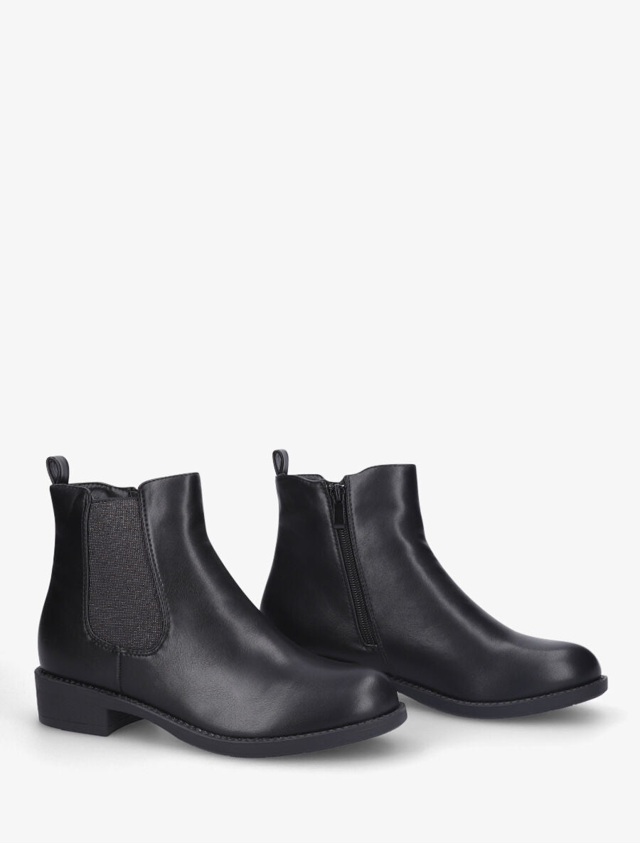 Bottines plates élastiquées et irisées - Noir - 4