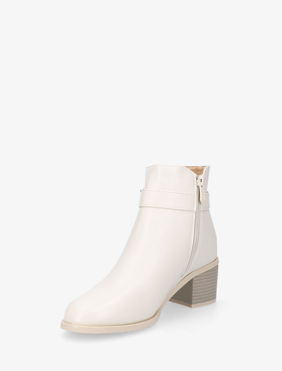 Bottines à boucle - Beige - 3
