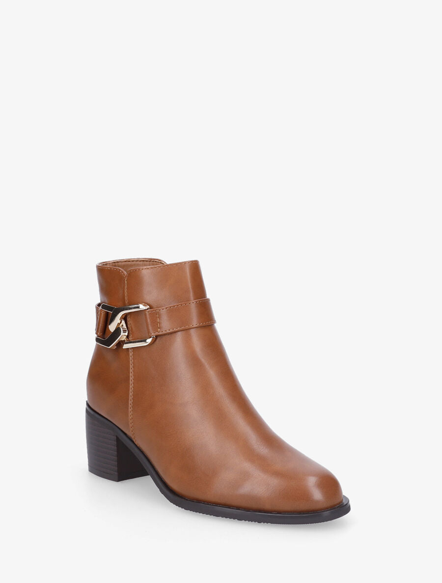 Bottines à boucle - Camel - 2