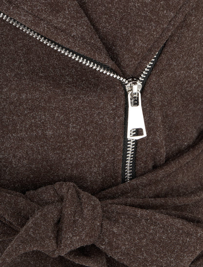 Duffle-coat uni à capuche - Marron - 3
