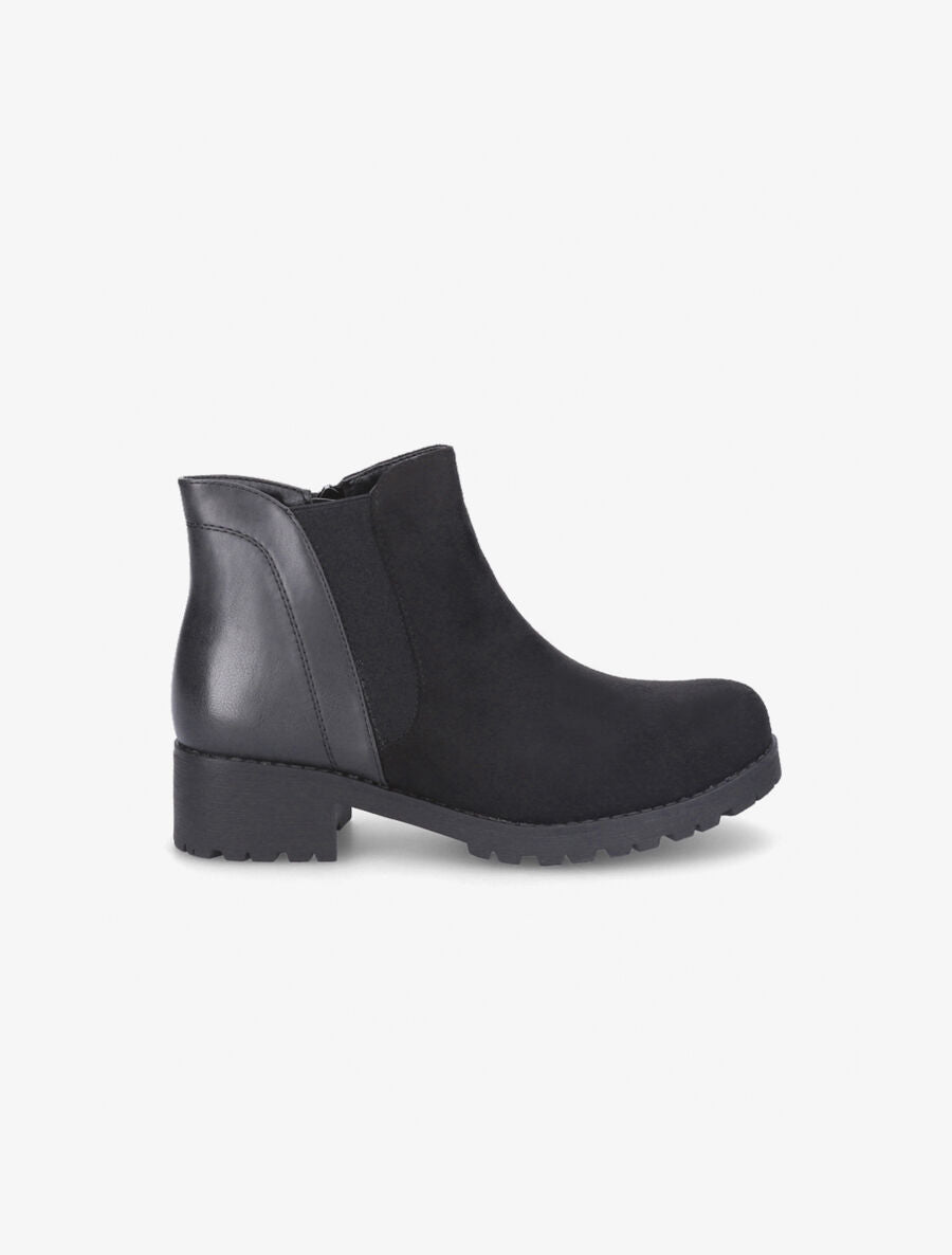 Boots bimatière noir - Noir - 1