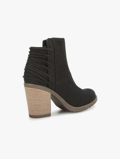 Bottines dos à lanières - noir - 4