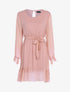 Robe basique à pois brodés - Rose - 1